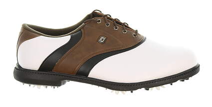 New Mens Golf Shoe Footjoy FJ Originals Medium 8 White/Brown MSRP $80 45330
