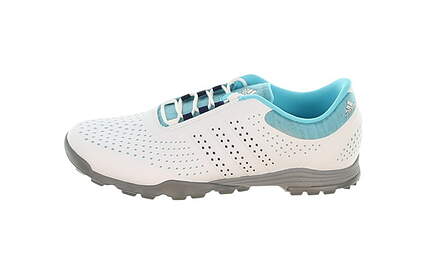 New Womens Golf Shoe Adidas Adipure Sport Medium 7.5 White/Blue MSRP $100