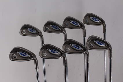 Ping i5 Iron Set 3-PW Stock Steel Shaft Steel Stiff Right Handed Red dot 37.75in