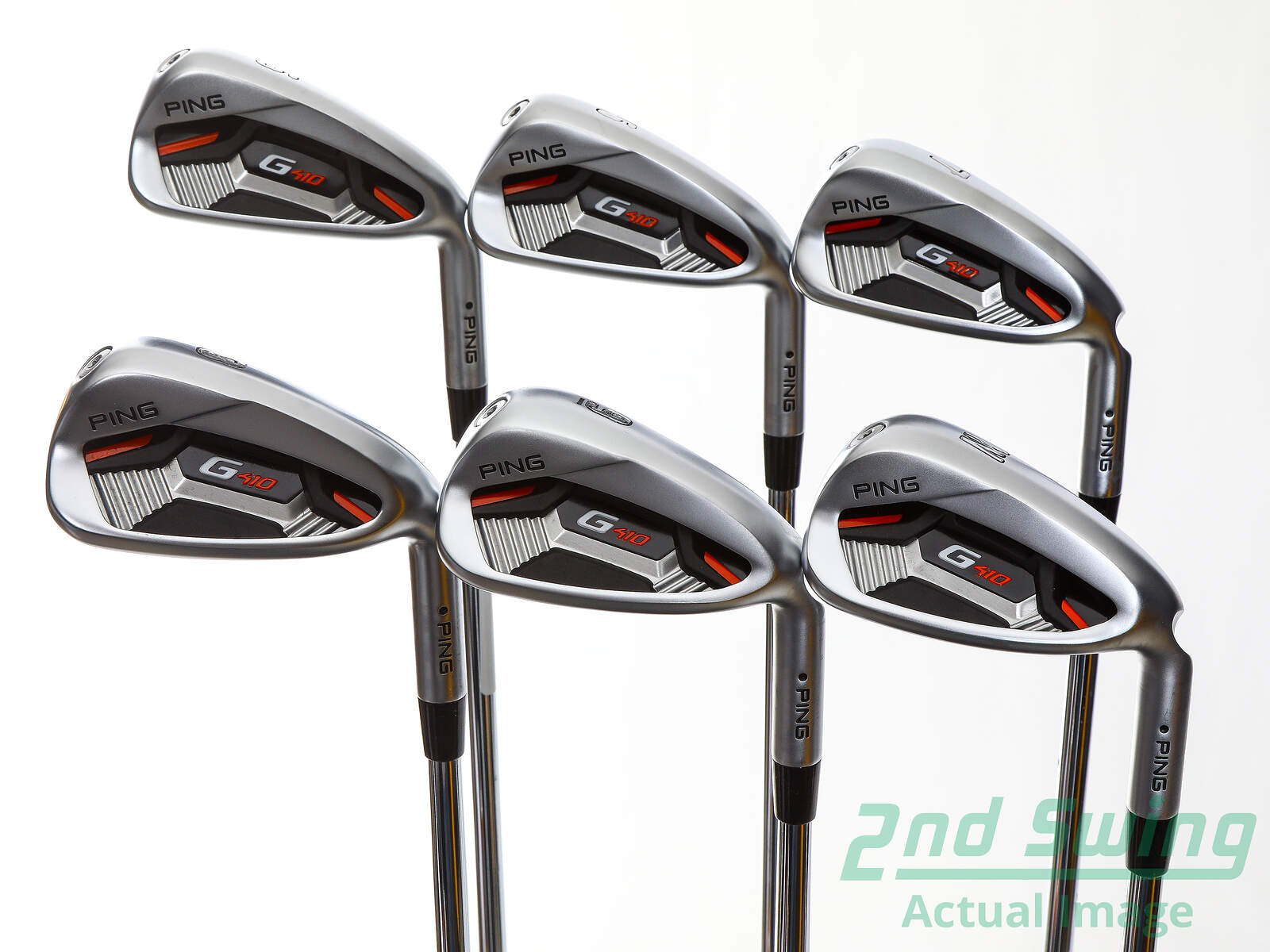 Used Ping G410 Iron Set 5PW Project X LZ 5.5 Steel Stiff Right Handed