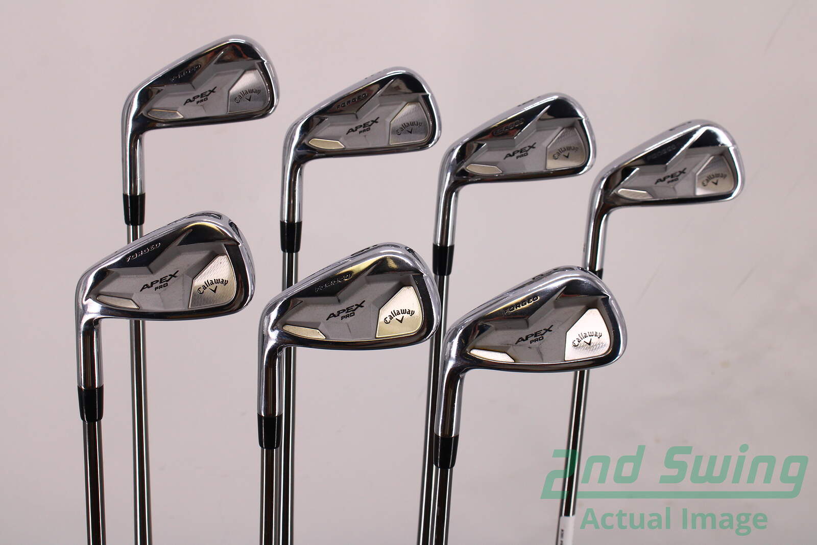 Used Callaway Apex Pro 19 Iron Set 4PW Project X Catalyst 100CW Graphite Stiff Left Handed 37