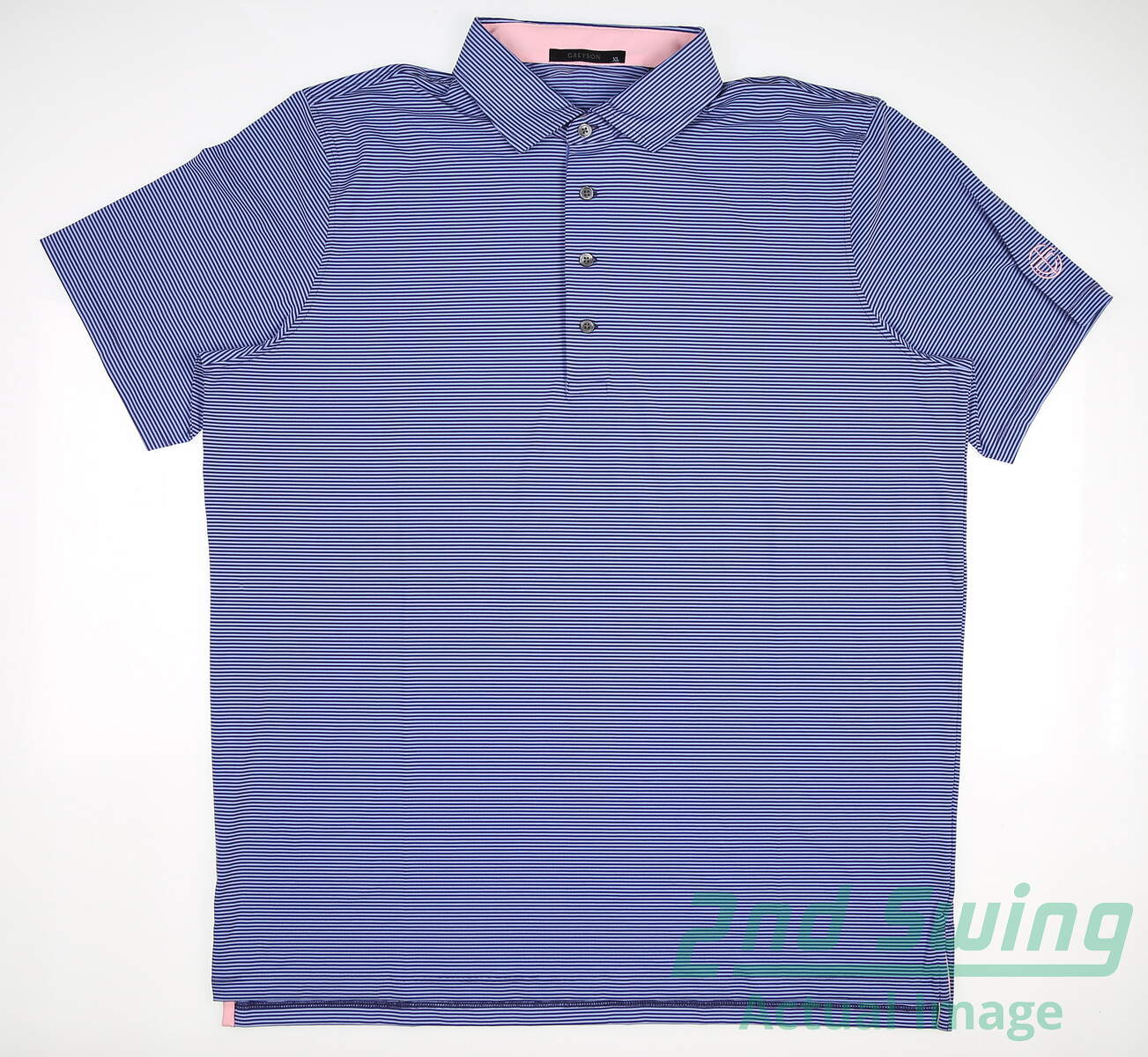 New W/ Logo Mens Greyson Golf Polo X-Large XL Blue MSRP $95 | 2nd Swing ...