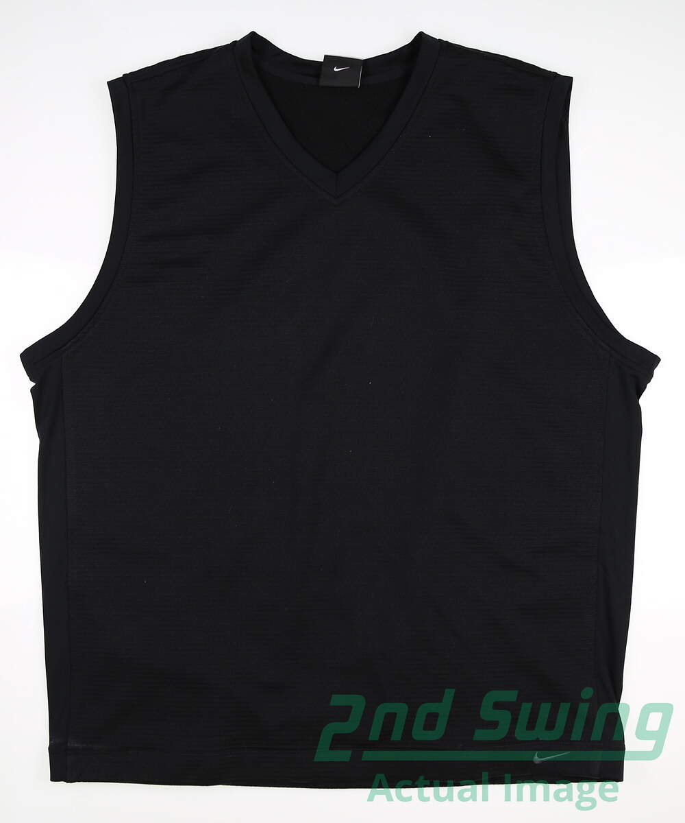 New Mens Nike Golf Sweater Vest XXLarge XXL Black MSRP 70 2nd Swing