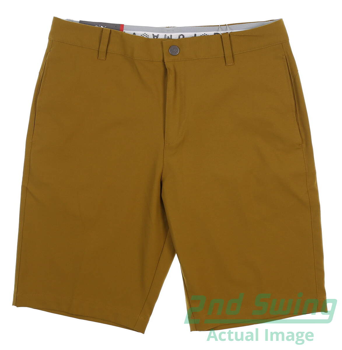 puma yellow golf shorts