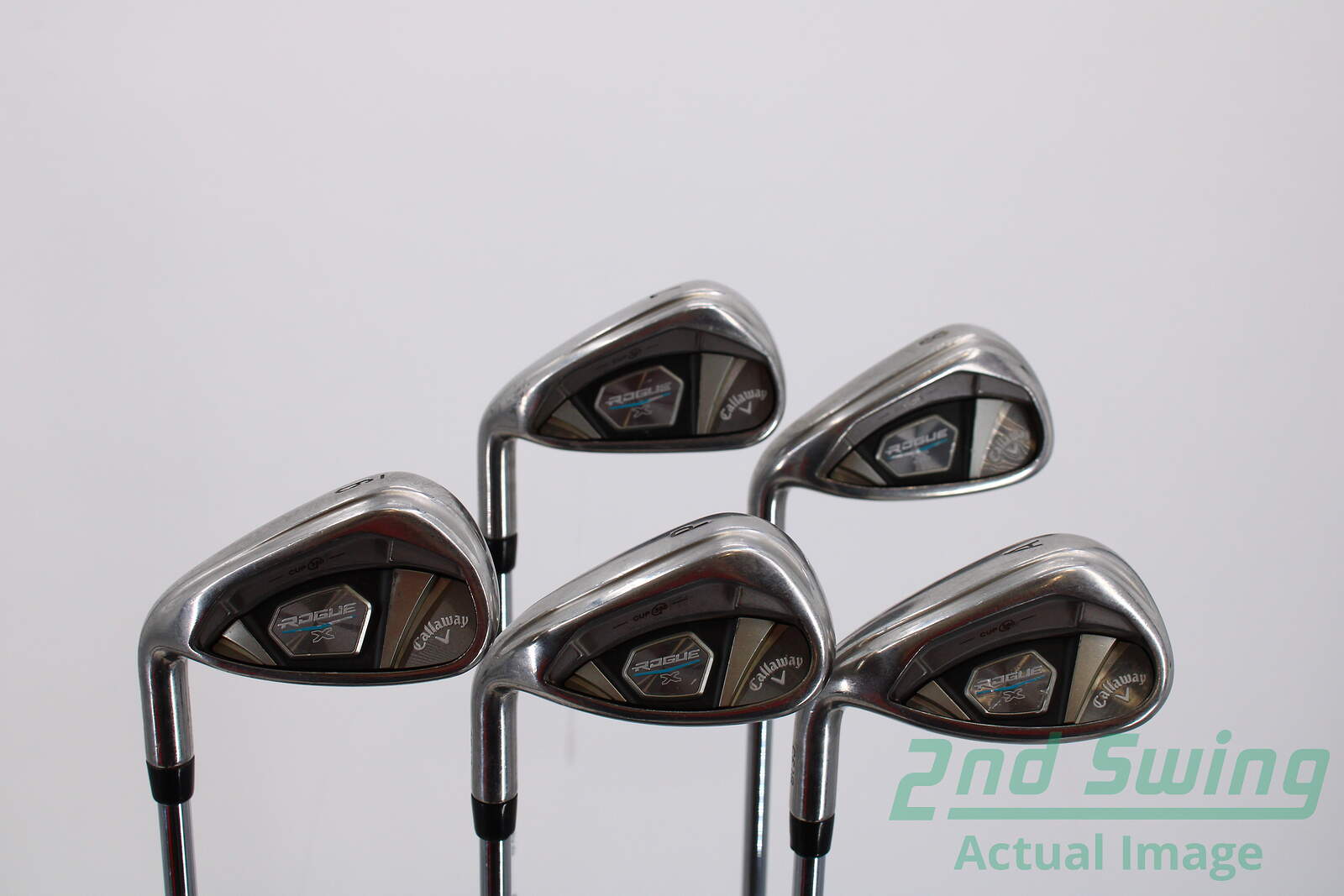Used Callaway Rogue Iron Set 7PW FST KBS MAX 90 Steel Stiff Left Handed 38.25in Used Golf Clubs